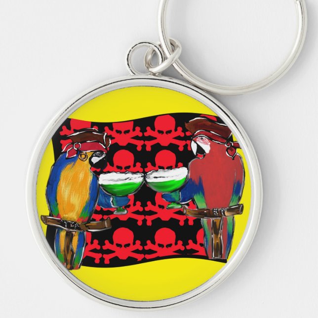 PORTE-CLÉS PERROQUETS PIRATES (Devant)