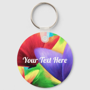Porte-clés Personalised Colorful Butterfly Painting Keyrings