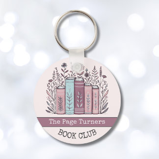 Porte-clés Personalized Book Club Floral