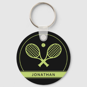 Porte-clés Personalized Elegant Tennis Racket and Ball Cute