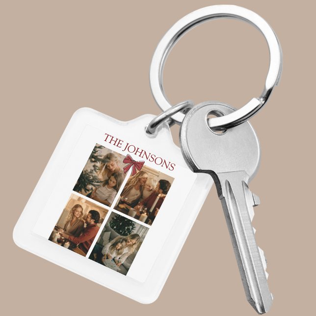 Porte-clés Personalized Family Christmas Photos Keychain (Créateur téléchargé)