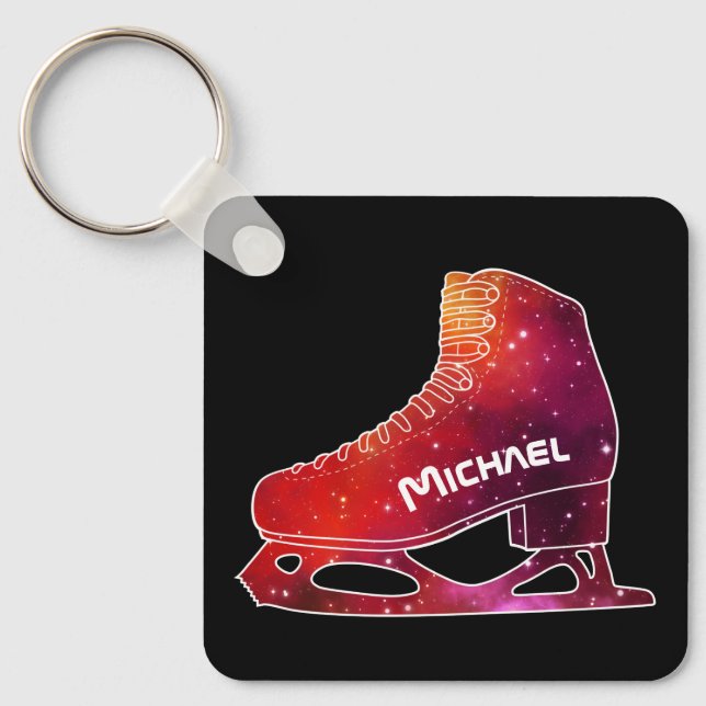 Porte-clés Personalized Figure Skating Space Boot (Recto)