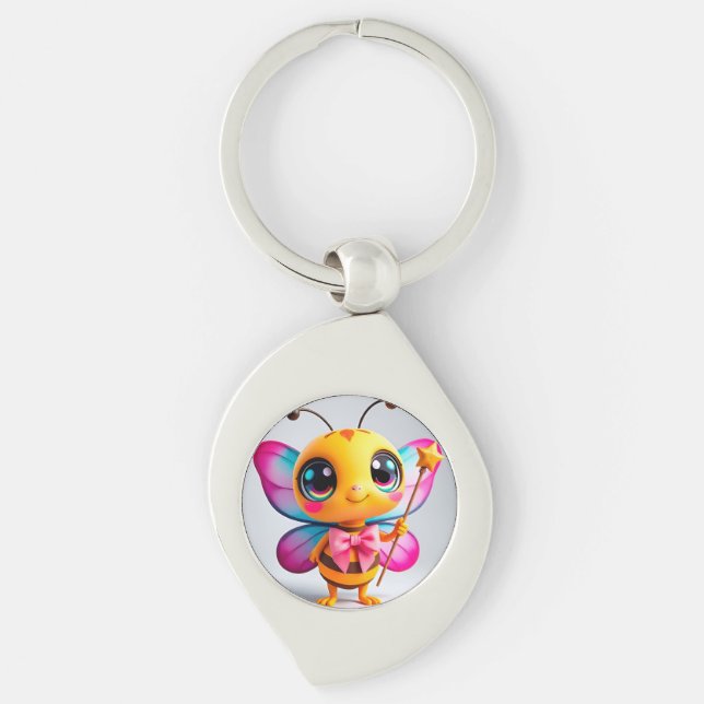 Porte-clés Personnage de fée abeille de dessin animé adorable (Devant)