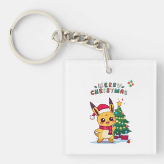 Porte-clés Personnage Kawaii de Noël | Art des fêtes pour Ani