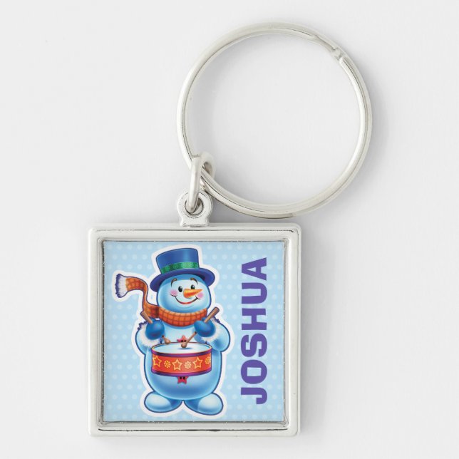 Porte-clés Personnages de Christmas Snowman sur Key Ring pers (Devant)