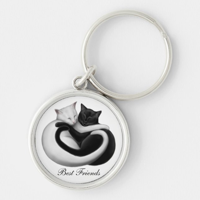 Porte-clés Personnalisable Best Friends Cats Porte - clé (Devant)