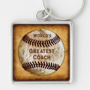 Porte-clés personnalisables de baseball vintage