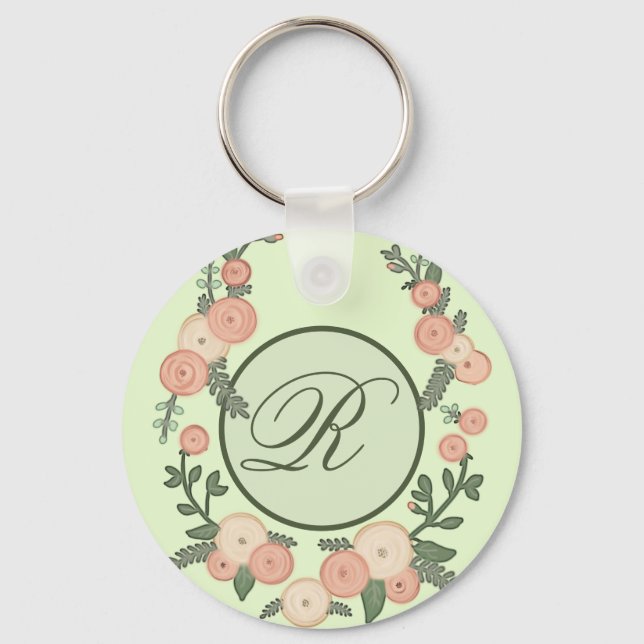 Porte-clés Personnalisation de la couronne florale (Recto)