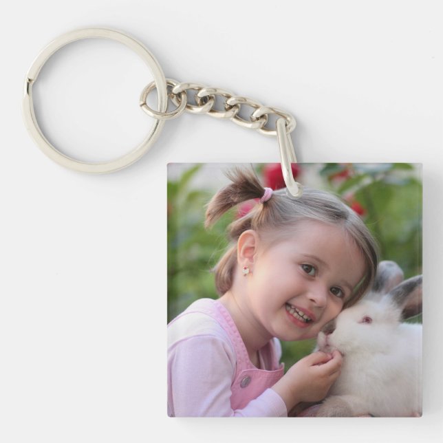 Porte-clés Personnalisation de la photo unique pour enfants (Devant)
