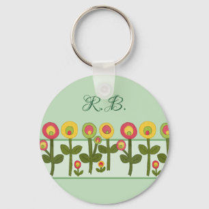 Porte-clés Personnalisation du champ de fleurs