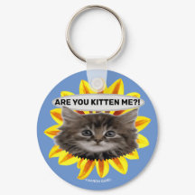 Personnalisé Are You Kitten Me Sunflower Porte - c