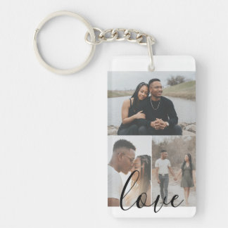 Porte-clés personnalisé avec collage de photos et