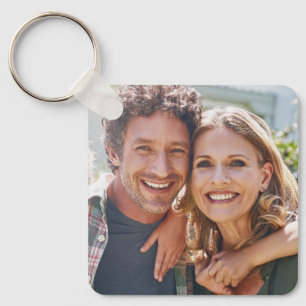 Porte-clés personnalisé avec deux photos de famill