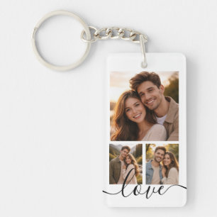 Porte-clés personnalisé avec photo et texte en col