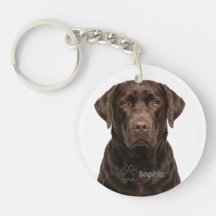 Porte-clés personnalisé avec portrait de Labrador 