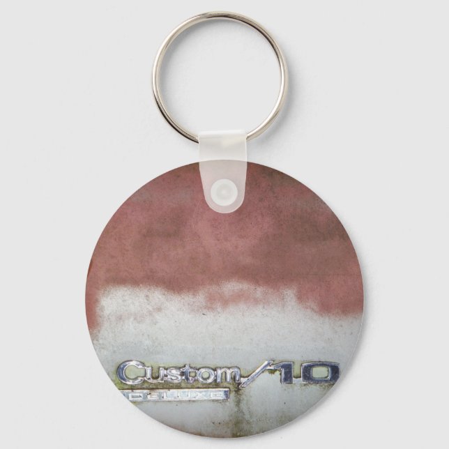 Porte-clés personnalisé de luxe rose et blanc (Recto)