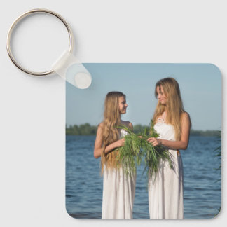 Porte-clés personnalisé en aluminium double face a
