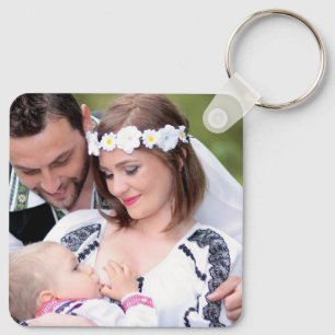 Porte-clés personnalisé en aluminium recto-verso a