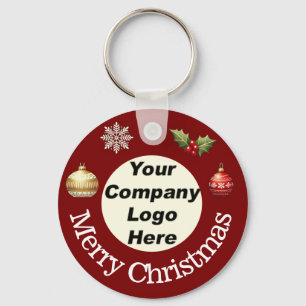 Porte-clés personnalisé Joyeux Noël avec le logo d