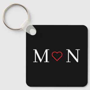 Porte-clés Personnalisé noir et blanc