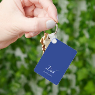 Porte-clés Personnalisé "Papa" avec texte blanc - Cadeau pour