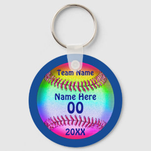 Porte-clés PERSONNALISÉ Porte - clés de softball mignon 4 boî