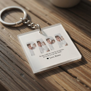 Porte-clés personnalisé pour Papa Meilleur Papa