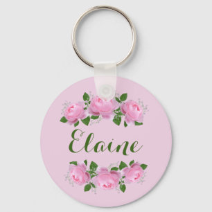 Porte-clés personnalisé Roses roses