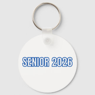 Porte-clés personnalisé senior Varsity bleu 2026