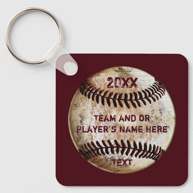 Porte-clés PERSONNALISÉ, Souvenirs De Baseball, Baseball (Recto)
