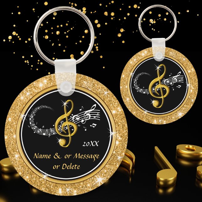 Porte-clés Personnalisé Sur Deux Côtés, Porte - clés De Musiq (Musical Notes Party Favors. Cheap music favors. Music themed Graduation Party. Music Birthday Party.)