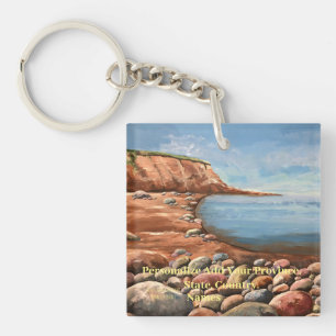 Porte-clés PERSONNALISER Blues rustiques/ bruns Art océanique