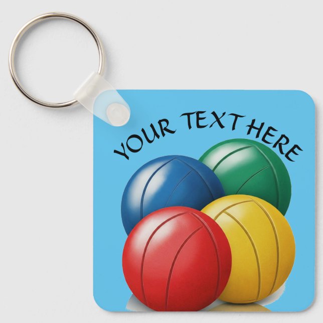 Porte-clés Personnaliser Bocce Ball Modifier Nom Cadeau (Recto)