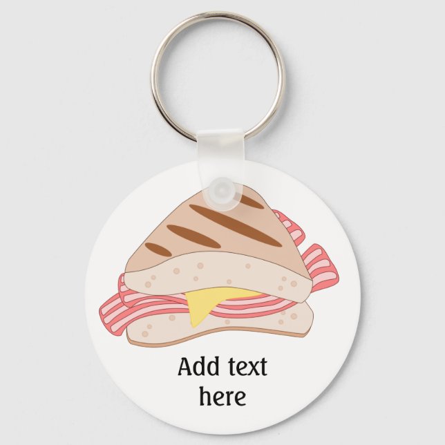 Porte-clés Personnaliser de ce graphique Bacon Sandwich (Recto)