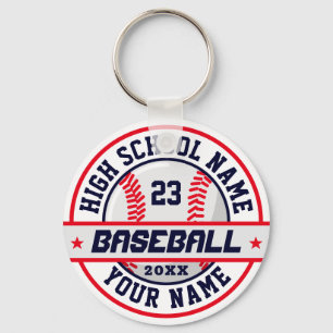Porte-clés Personnaliser du joueur de baseball du lycée Sport