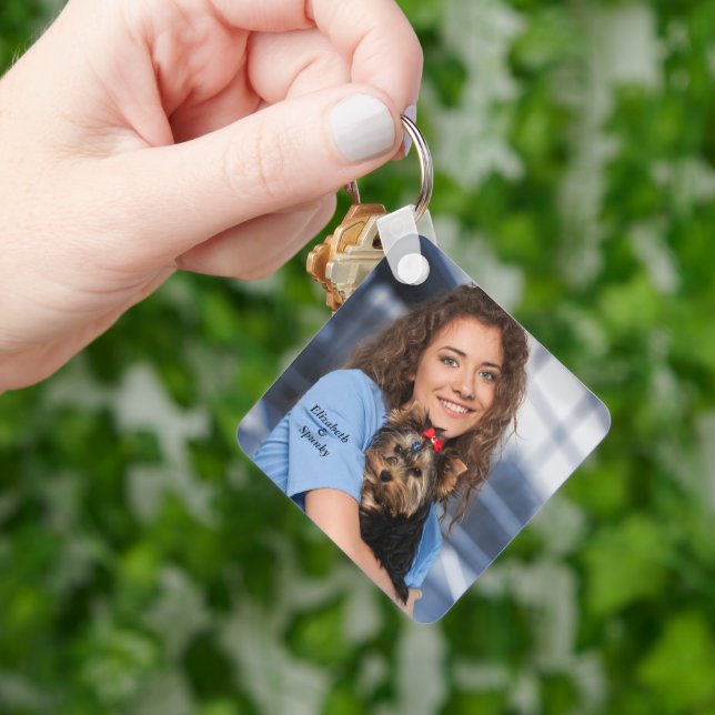 Porte-clés Personnaliser la photo personnalisée (main)