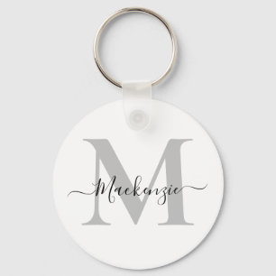 Porte-clés Personnaliser le nom initial du monogramme