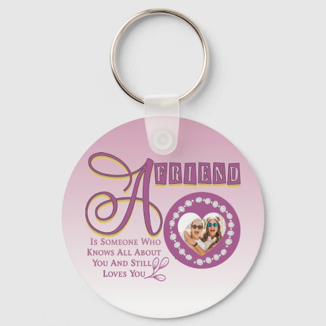 Porte-clés Personnaliser Moderne Best Friends Chic Citation (Recto)