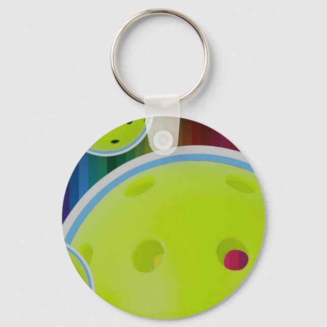 Porte-clés Personnaliser Pickleball Personnaliser Pickle Ball (Recto)