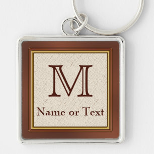 Porte-clés personnalisés avec monogramme pour homm