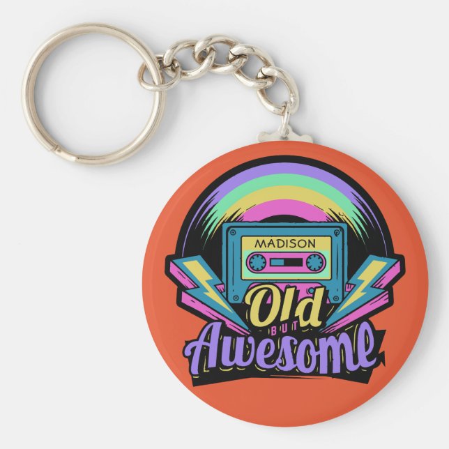 Porte-clés personnalisés Old but Awesome (Devant)