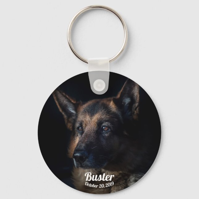 Porte-clés Personnalisez le mémorial pour animaux de compagni (Recto)