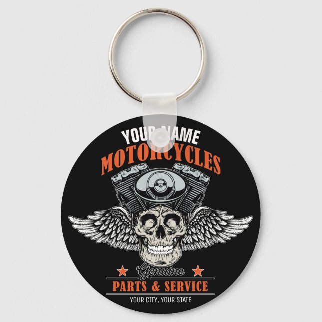 Porte-clés Personnalized Biker Flying (Recto)