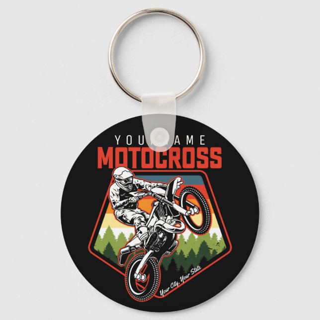 Porte-clés Personnalized Motocross (Recto)