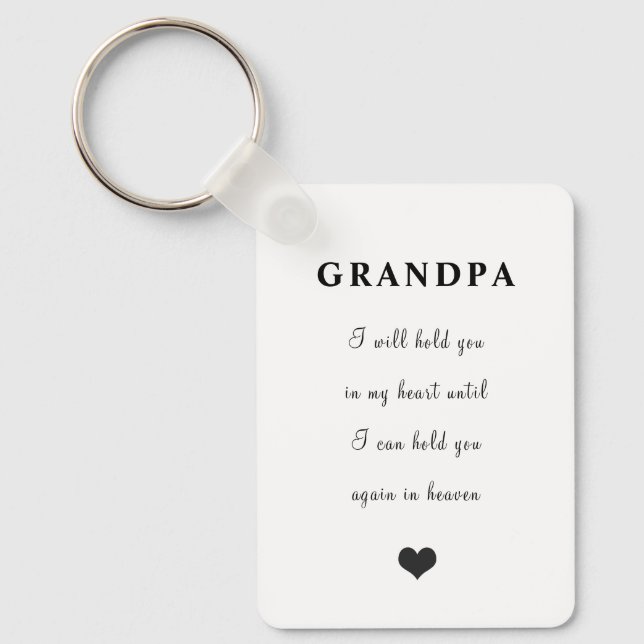 Porte-clés Perte d'amour un grand-père souvenir photo (Recto)