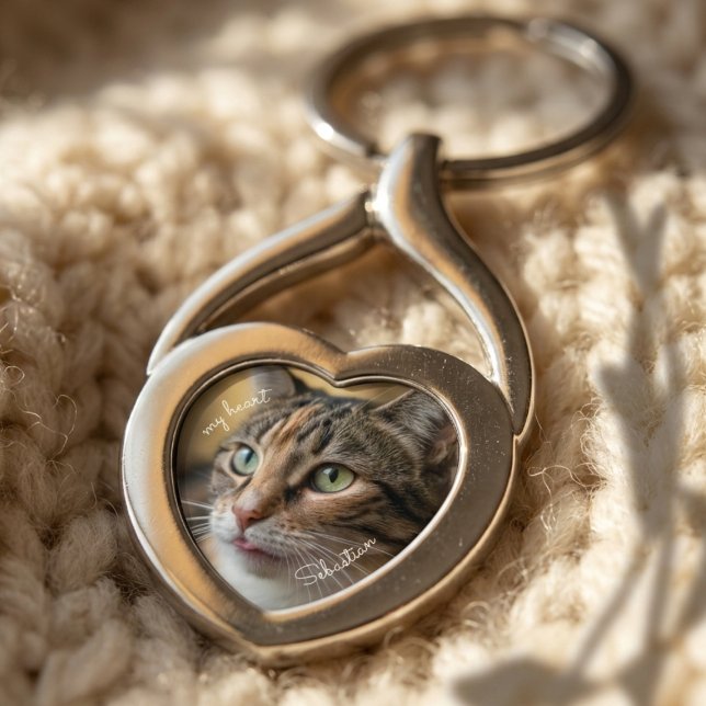 Porte-clés Pet Heart Photo (Pet photo keychain)