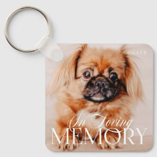 Porte-clés Pet Memorial Love Memory Simple Photo moderne