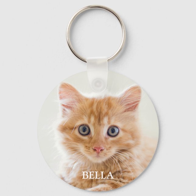 Porte-clés Pet Photo Personalized Cat Keepsake Keychain (Recto)