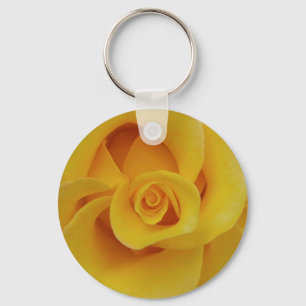 Porte-clés Pétales romantiques de rose jaune