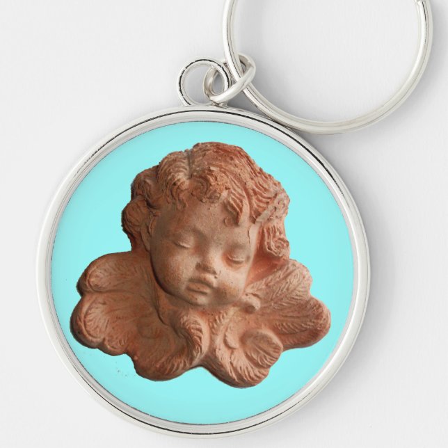 Porte-clés PETIT ANGE FLORENTINE, bleu (Devant)